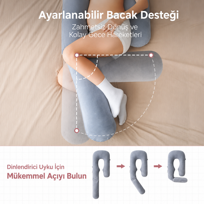 Sarılmaya Uygun - U Şeklinde Hamilelik Vücut Yastığı