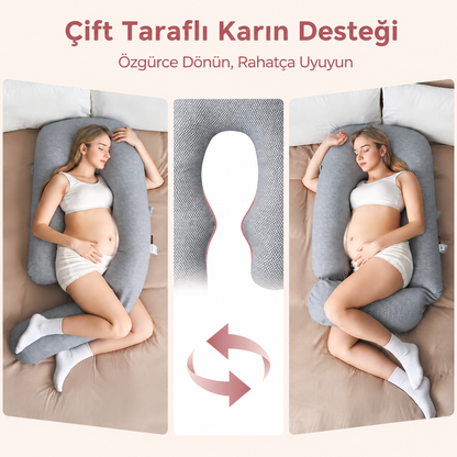 Sarılmaya Uygun - U Şeklinde Hamilelik Vücut Yastığı
